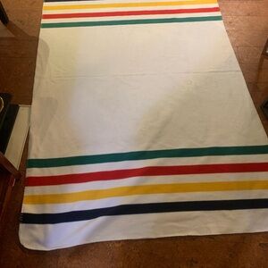 Classic Striped Blanket with Multicolor Stripes